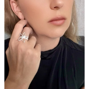 Anillo Irregular Blom plata 10µ chapado