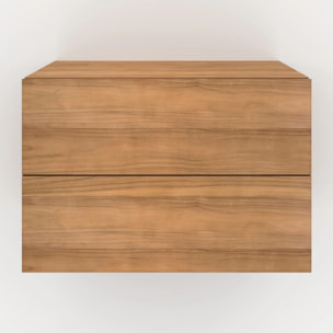 Meuble de salle de bain suspendu en bois de teck 60 cm - Hera