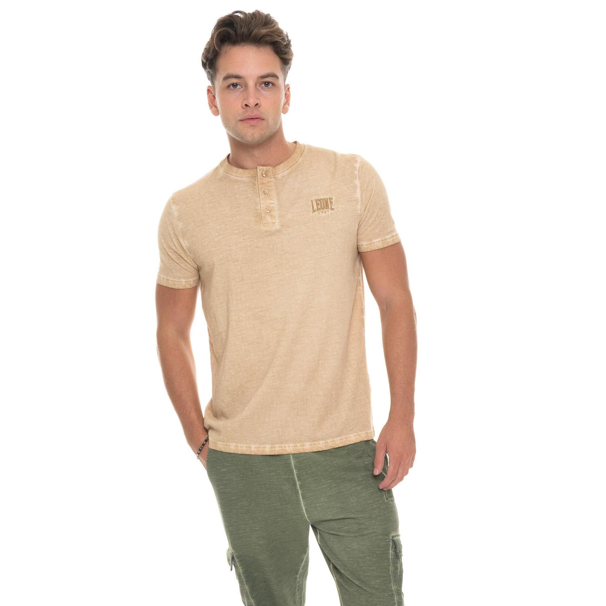 Camiseta de manga corta para hombre con efecto desgastado