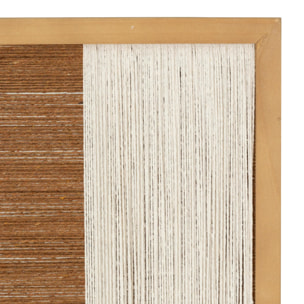 Decoración mural Tissia 50 x 70 cm tejido negro y marrón