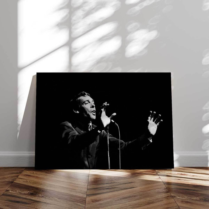 Tableau chanteur Photo de Jacques Brel à l'Olympia en 1966 Tableau alu Dibond