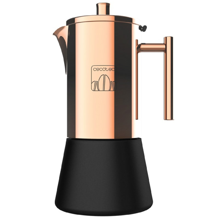 Cafetera Italiana Moking 400. Acero Inoxidable, diseño Elegante, Apta para lavav