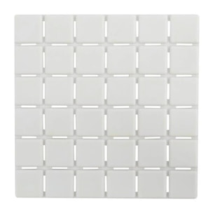 Lot de 5 Tapis antidérapants de douche ou baignoire Caoutchouc QUADRO 13x13cm Blanc MSV