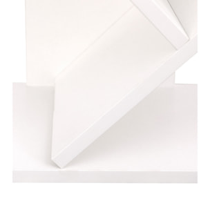 Bibliothèque 8 étagères inclinées blanche SIMONE