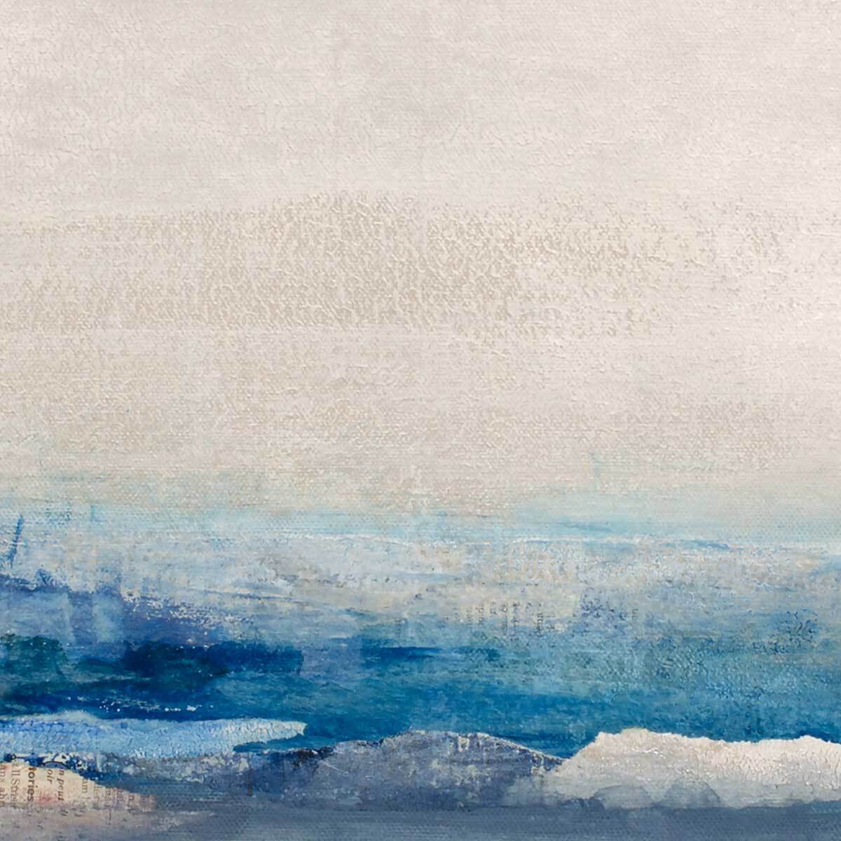 Affiche abstraite ambiance nordique Affiche + cadre en bois - Chêne