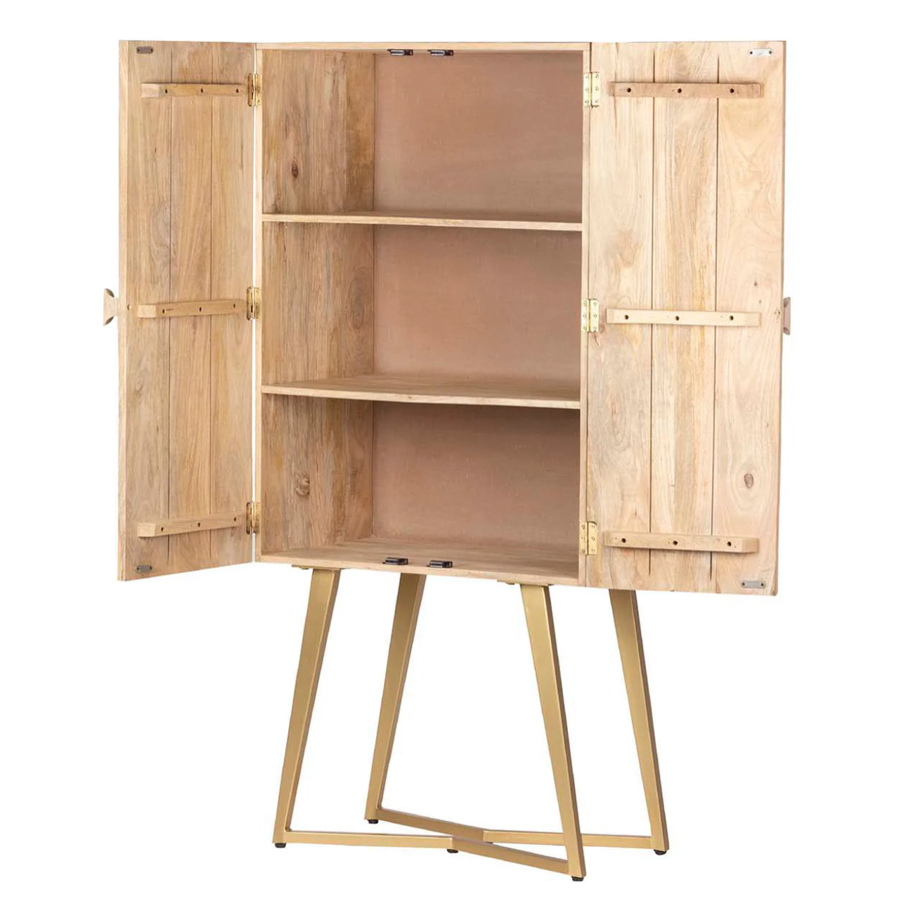 Cabinet Madera Metal Lewisville 80x50x170 Cm