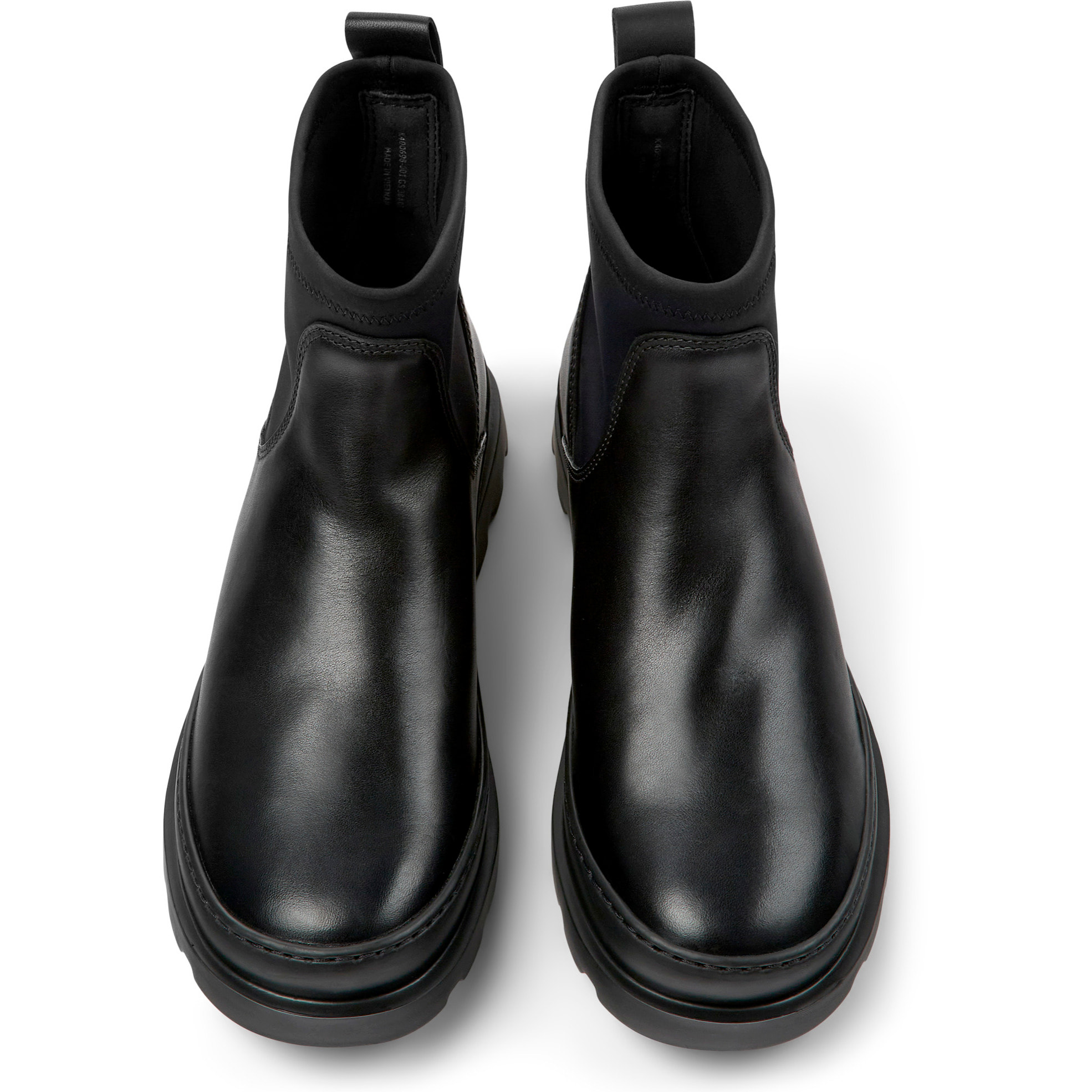 Botines - CAMPER Brutus - Negro - Cuero liso