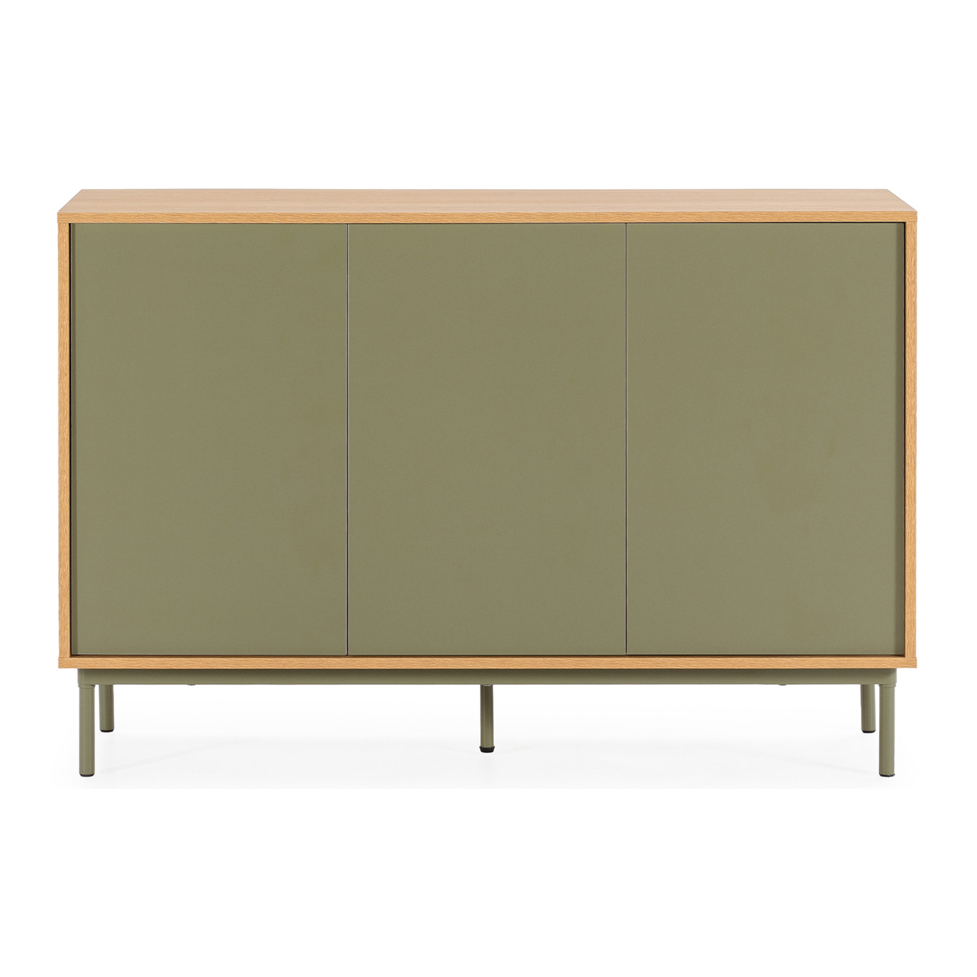 Aparador Cuzco 3 puertas color Roble/Verde