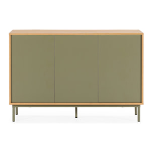 Aparador Cuzco 3 puertas color Roble/Verde