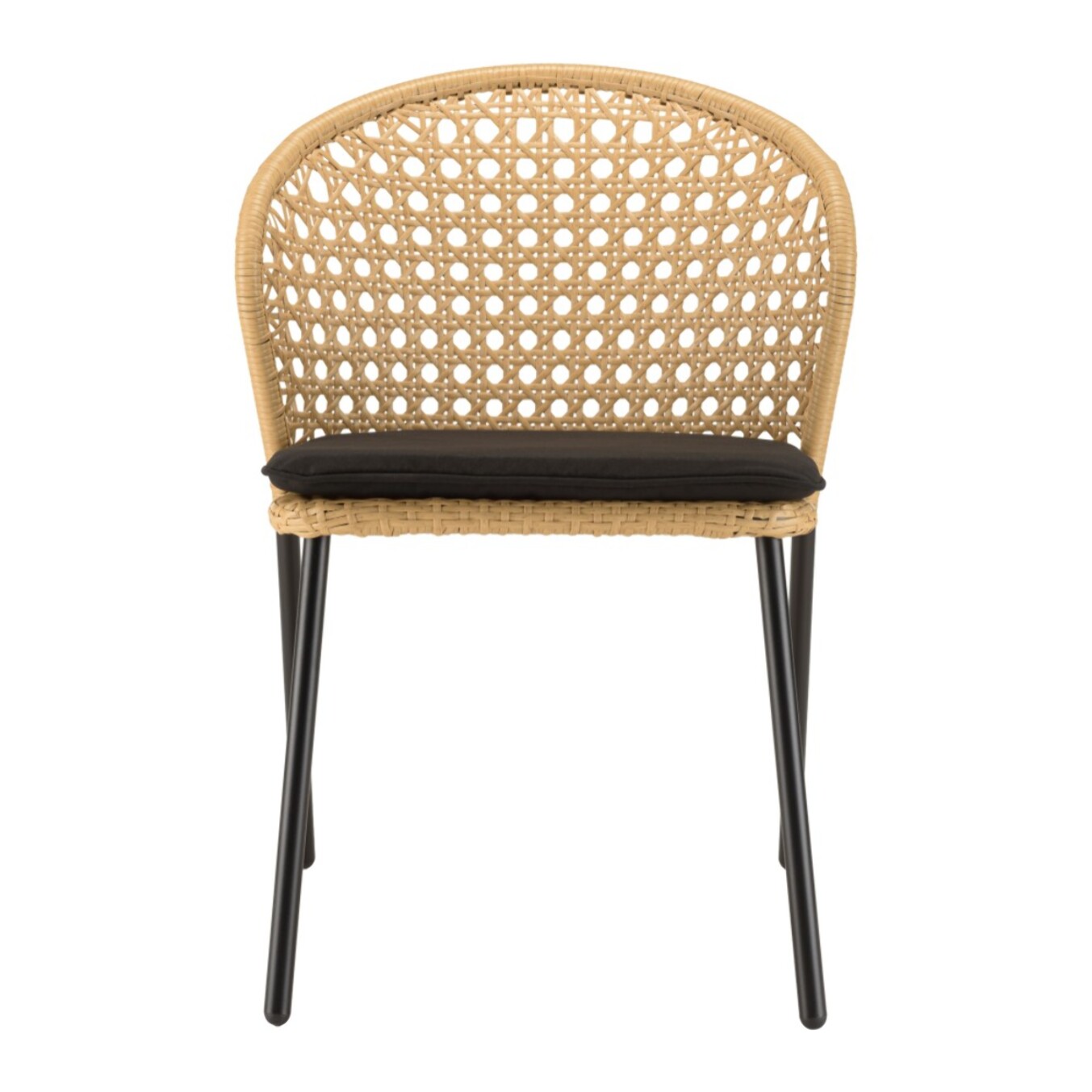 MALO - Lot de 2 chaises rotin synthétique couleur naturelle