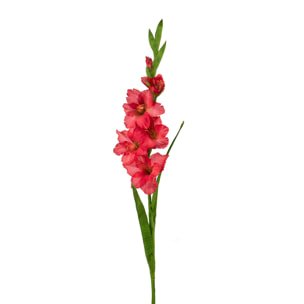 Fiore Di Gladiolo Mini. Altezza 74 Cm - Pezzi 12 - 13X74X7cm - Colore: Rosso - Bianchi Dino - Fiori Artificiali