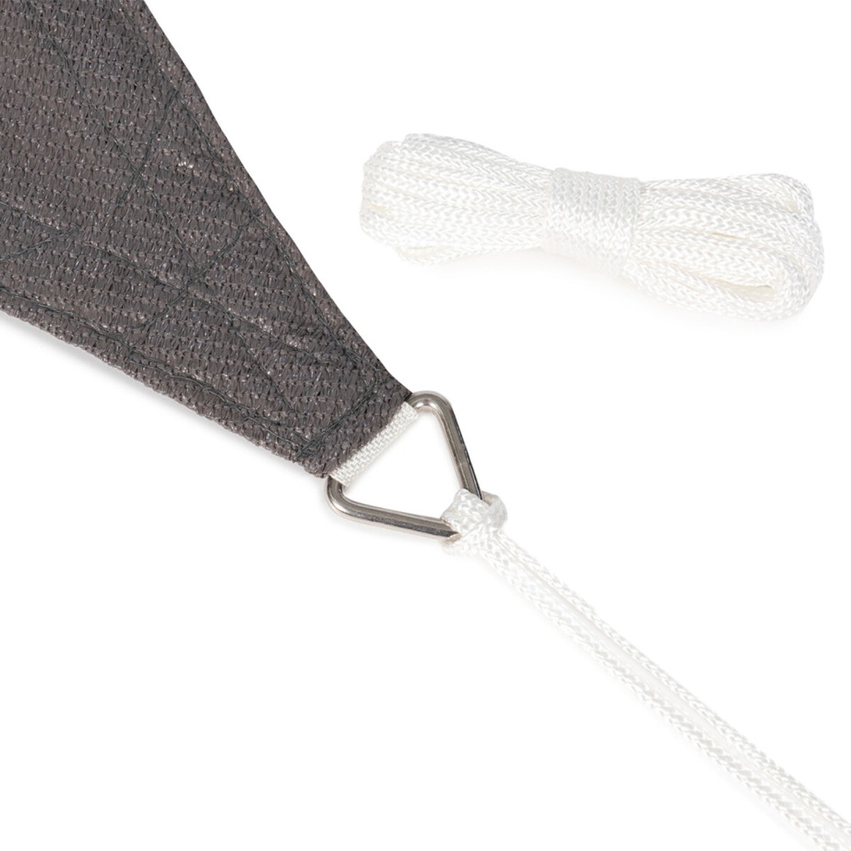 Voile d'ombrage triangulaire gris 5x5x5m