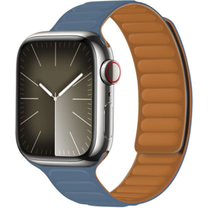 Bracelet ADEQWAT Apple Watch x2 Beige + Bleu 38/40/41mm