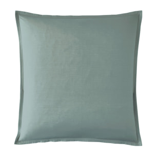 Taie d'oreiller unie en percale de coton, PREMIÈRE, Vert Agave