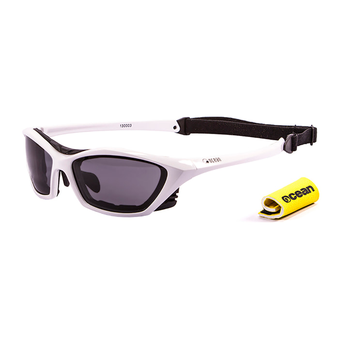 Gafas de deportes acuáticos OCEAN LAKE GARDA - Blanco brillante / Ahumada