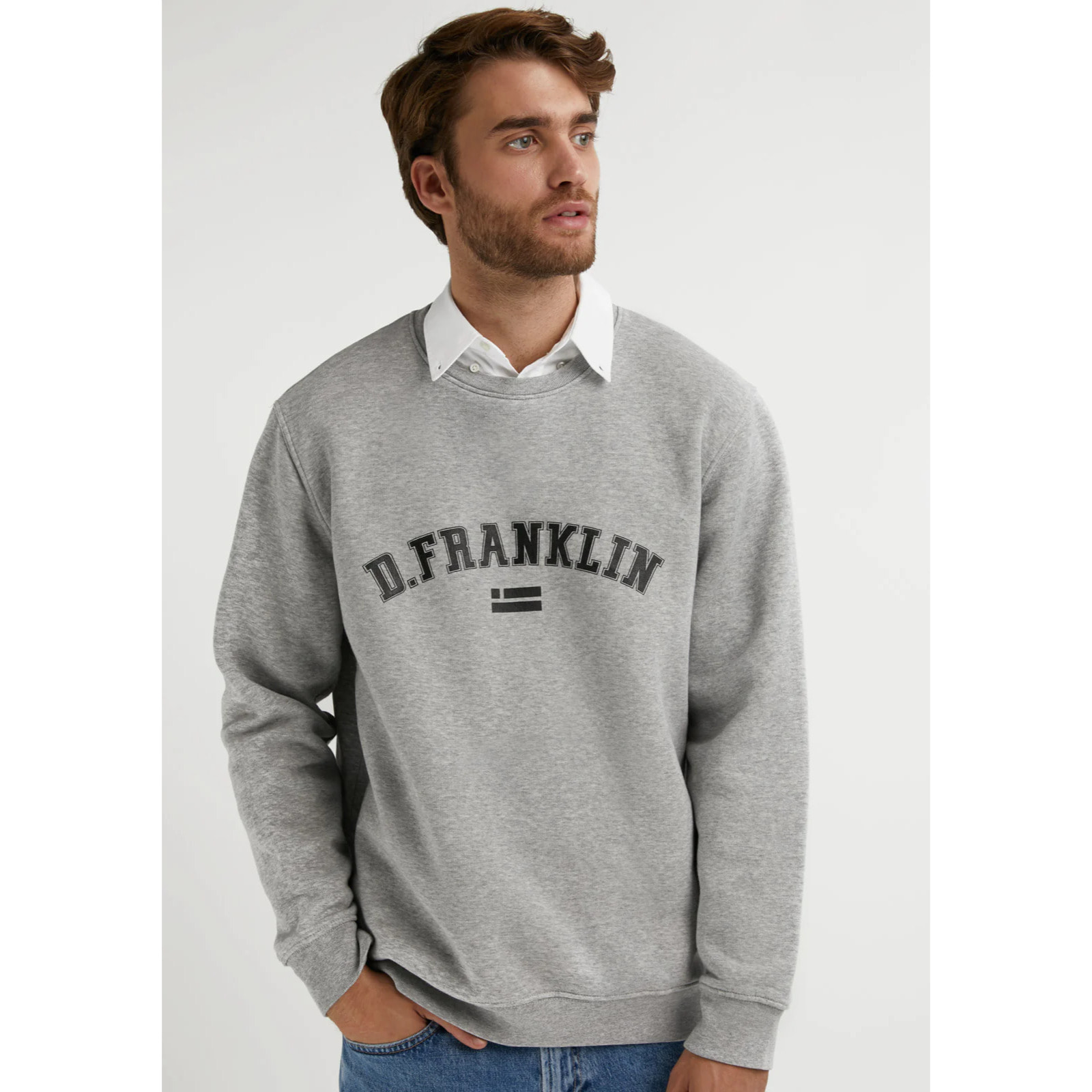 Sudadera de Hombre Varsity Sweatshirt en Gris D.Franklin