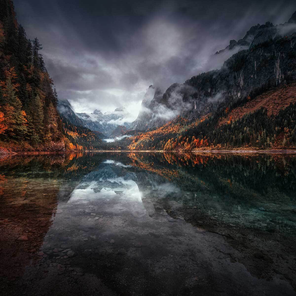 Tableau lacs en Autriche Tableau plexiglas