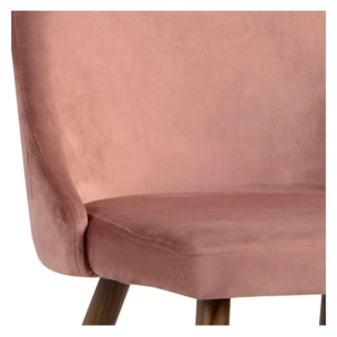 Lot de 2 chaises en velours rose - Vinni