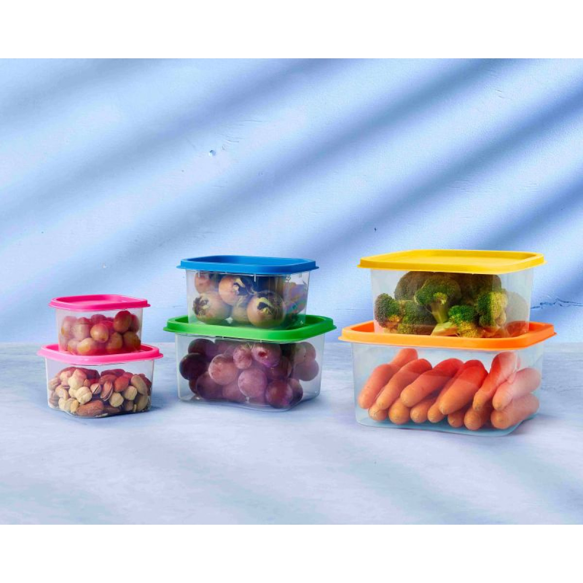 Ensemble de boites de conservations alimentaires 6 pièces Herzberg HGSFS6N1