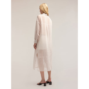 Motivi - Camicia lunga gessata - Beige