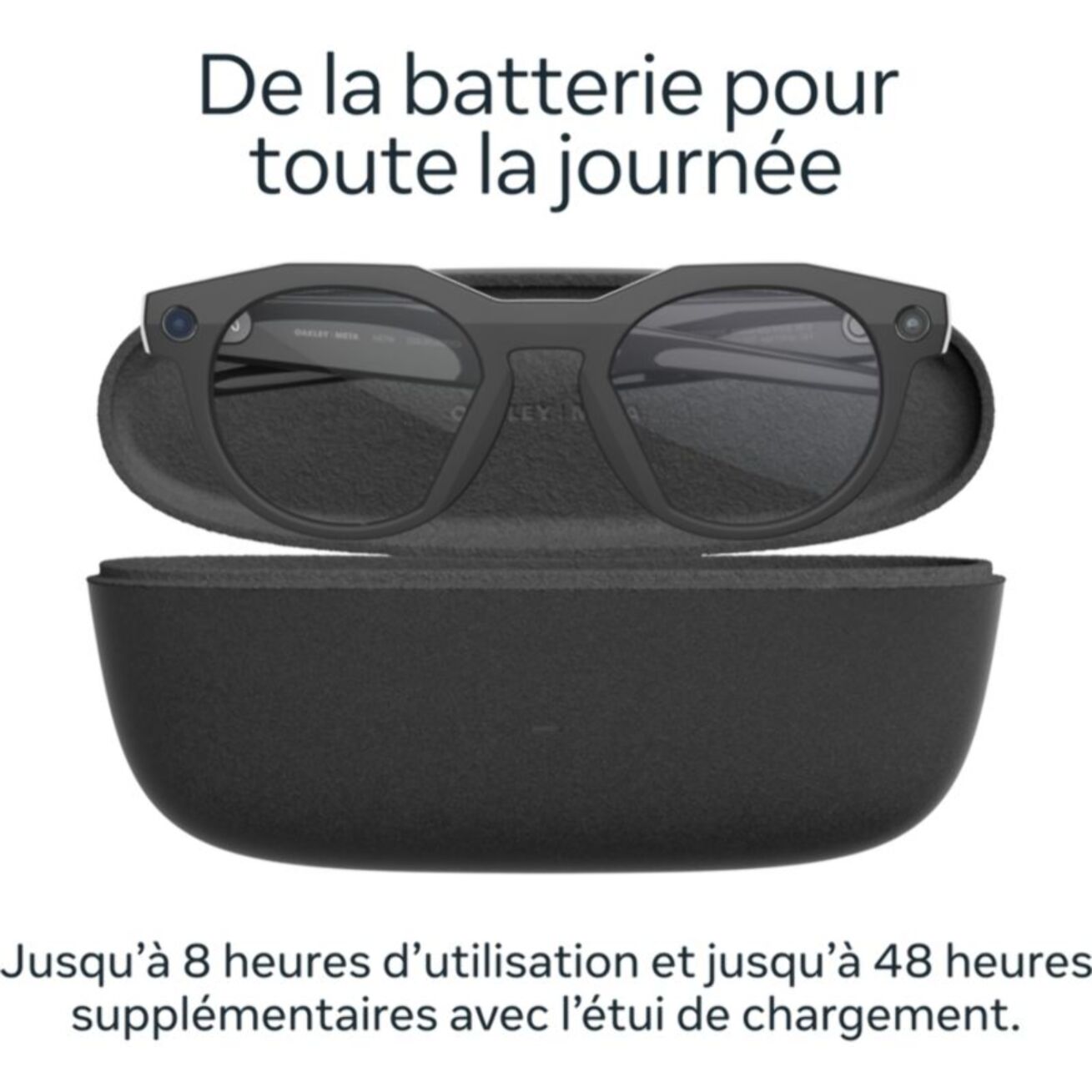 Lunettes connectées META Oakley HSTN Full Clear Tansitions Gs Gris