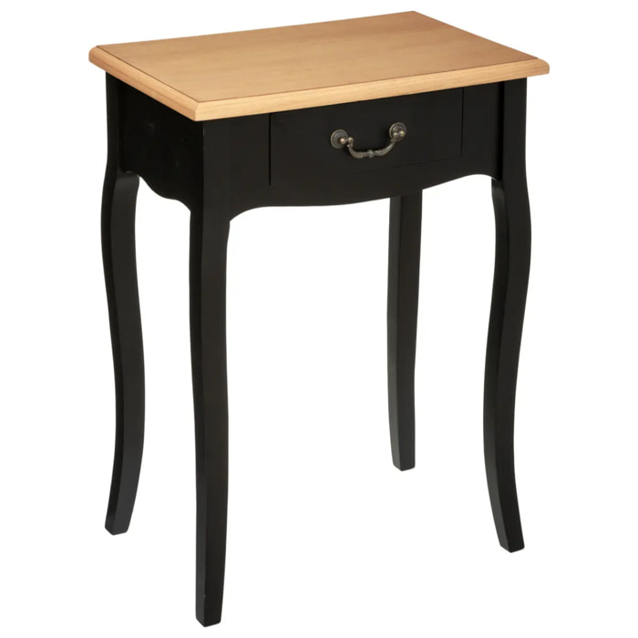 Table de chevet "Chrysa" noire