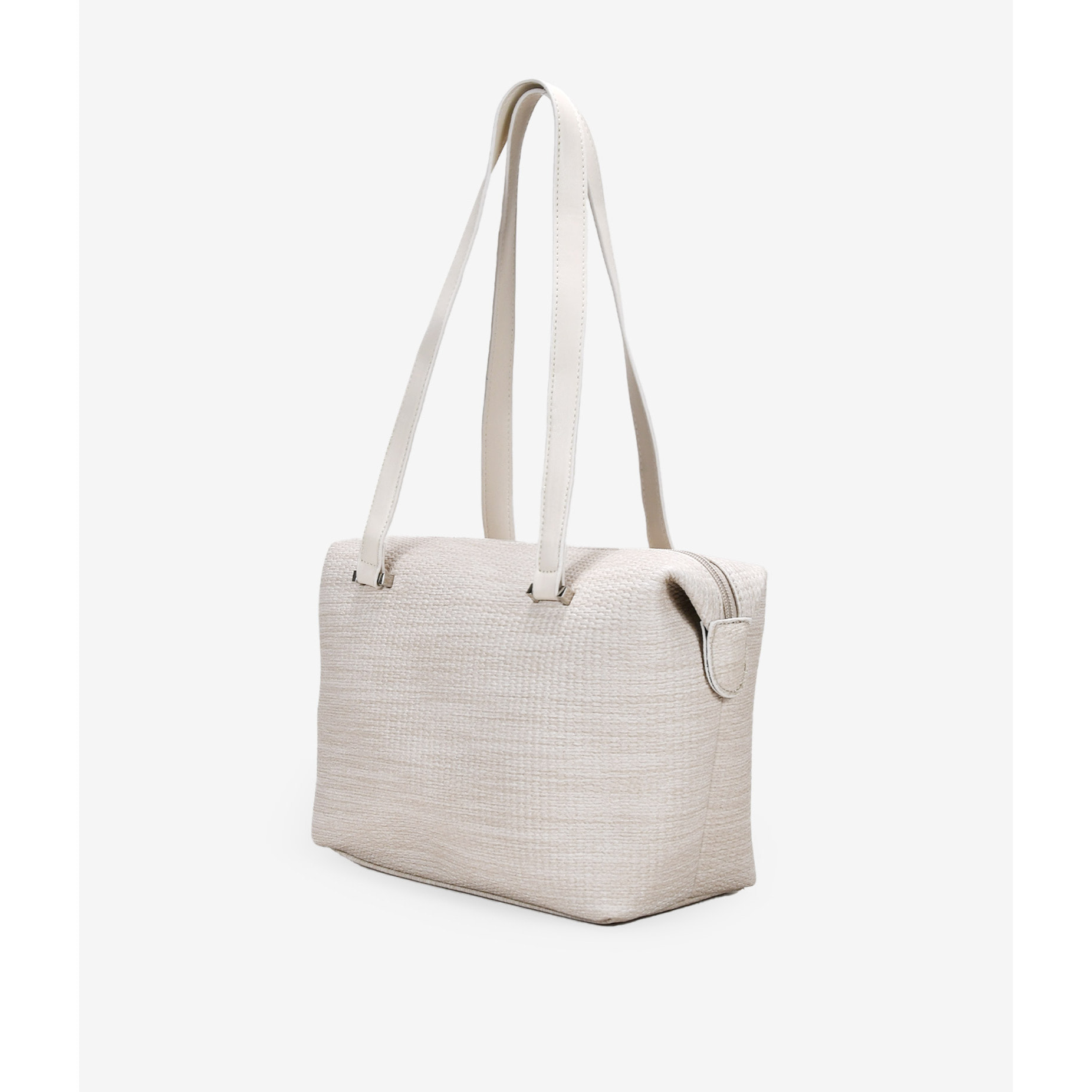 Bolso shopper taupe copn cremallera