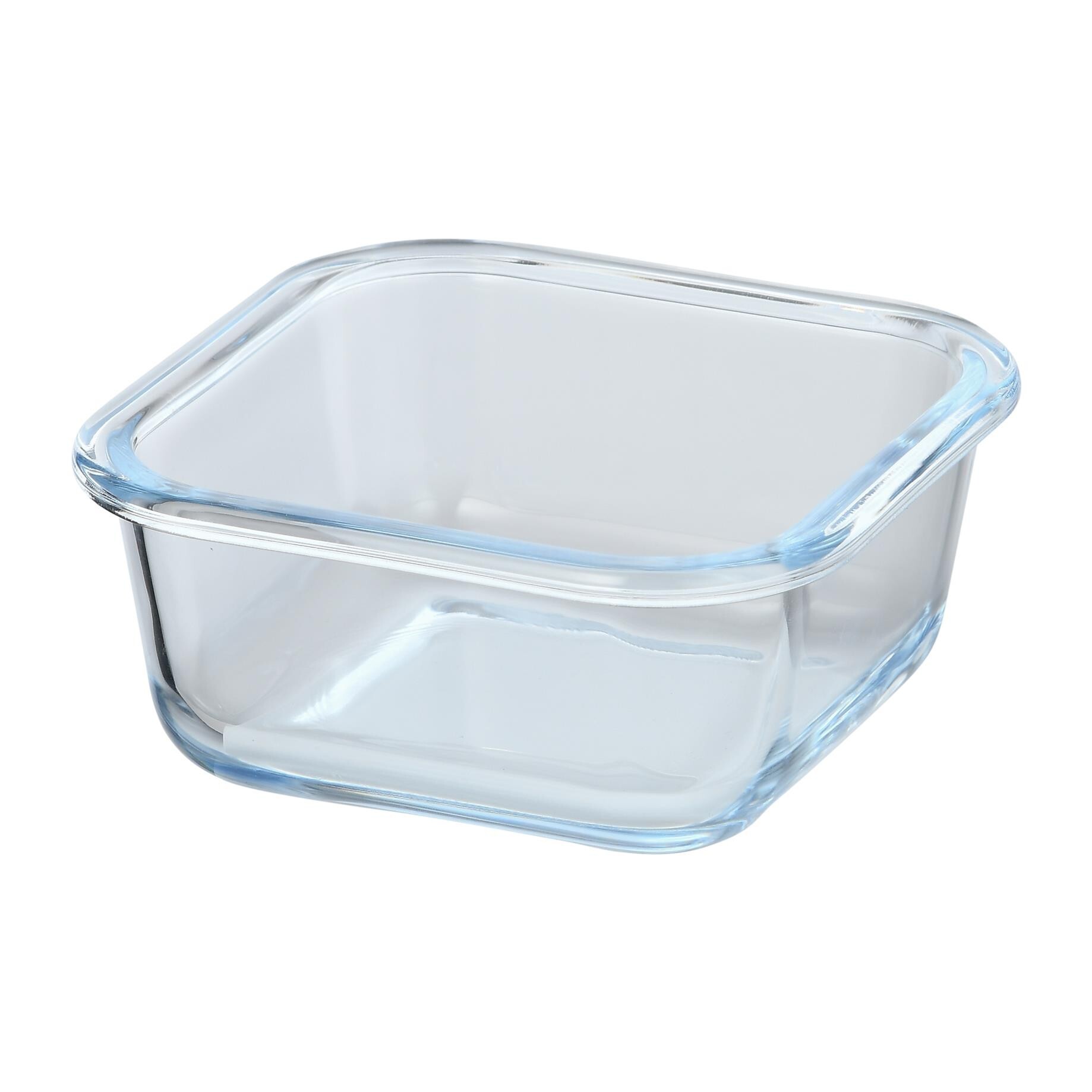 Hermético cuadrado transparente vidrio borosilicato con tapa hermética