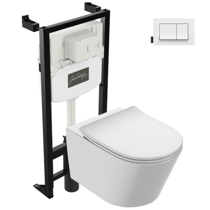 Pack WC suspendu sans bride Bastille + bâti support