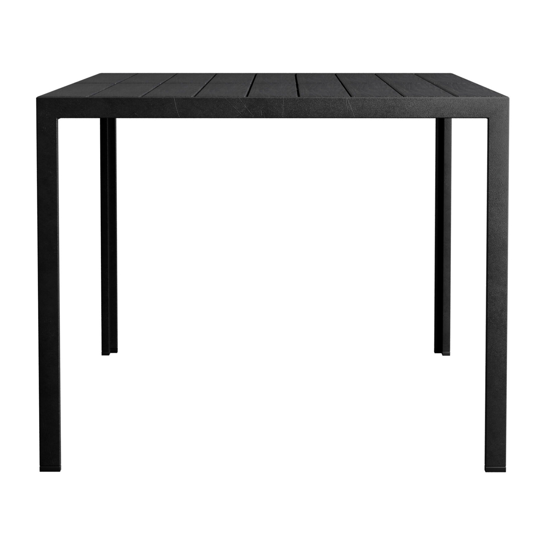Giano - Tavolo da pranzo da esterno con struttura in metallo e doghe in legno multistrato 150x90cm