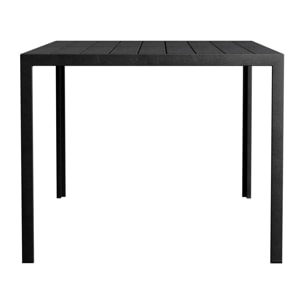 Giano - Tavolo da pranzo da esterno con struttura in metallo e doghe in legno multistrato 150x90cm