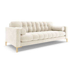 Canapé "Bali" 4 places en velours beige clair
