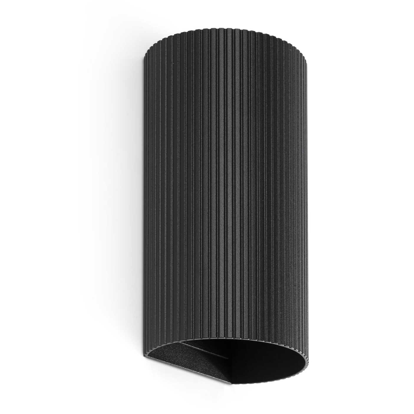 SOLE 2L Applique ronde noire cannelée