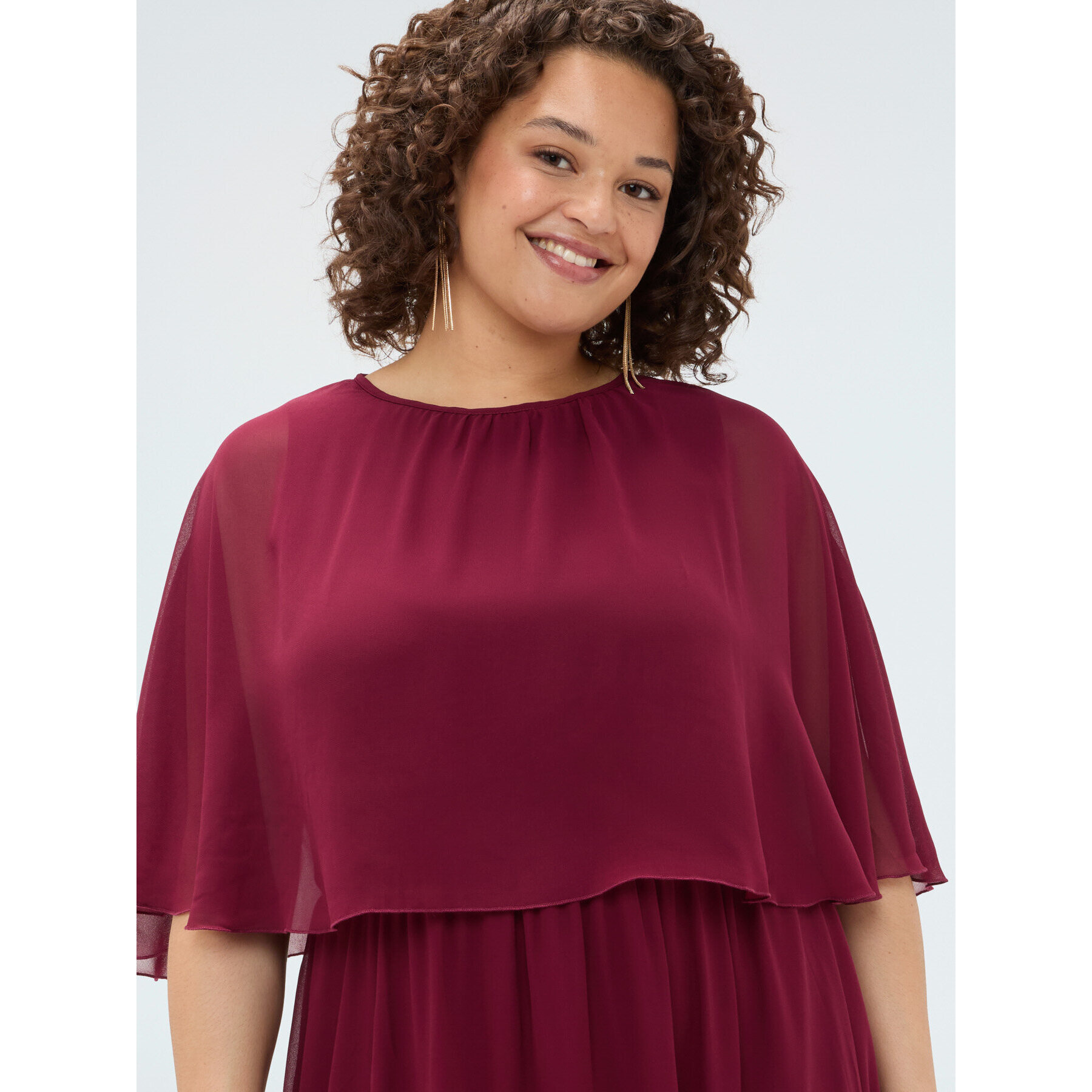 Fiorella Rubino - Vestido Dream en georgette - Burgundy