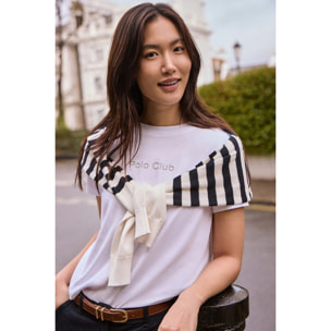 Camiseta Tori blanca con logo Minimal Combo Polo Club