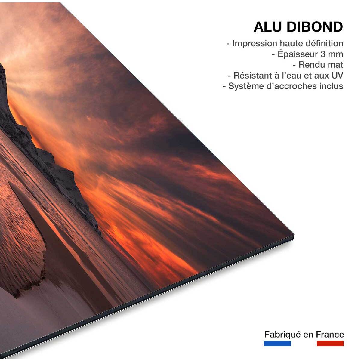 Tableau paysage Golden sunset Tableau alu Dibond