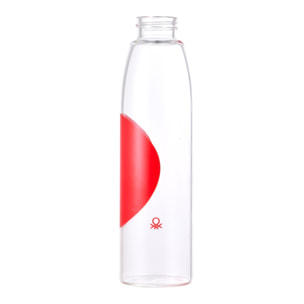 Botella de agua 500ml borosilicato tapa rojo de grifo