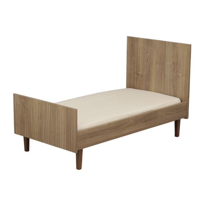 Lit évolutif 140x70 - Little Big Bed décor imitation bois