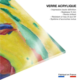 Tableau célèbre de Franz Marc Chevaux dans le paysage Tableau plexiglas