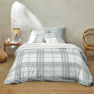 Parure Housse De Couette 3pcs Coton 51 Fils Sobrut Gray