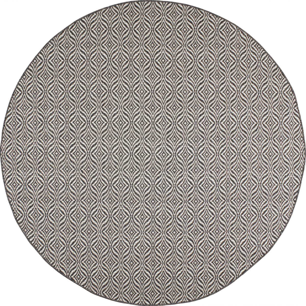 Moa- tapis d'extérieur noir à motif blanc