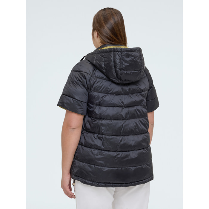Fiorella Rubino - Plumífero reversible con mangas cortas - Negro