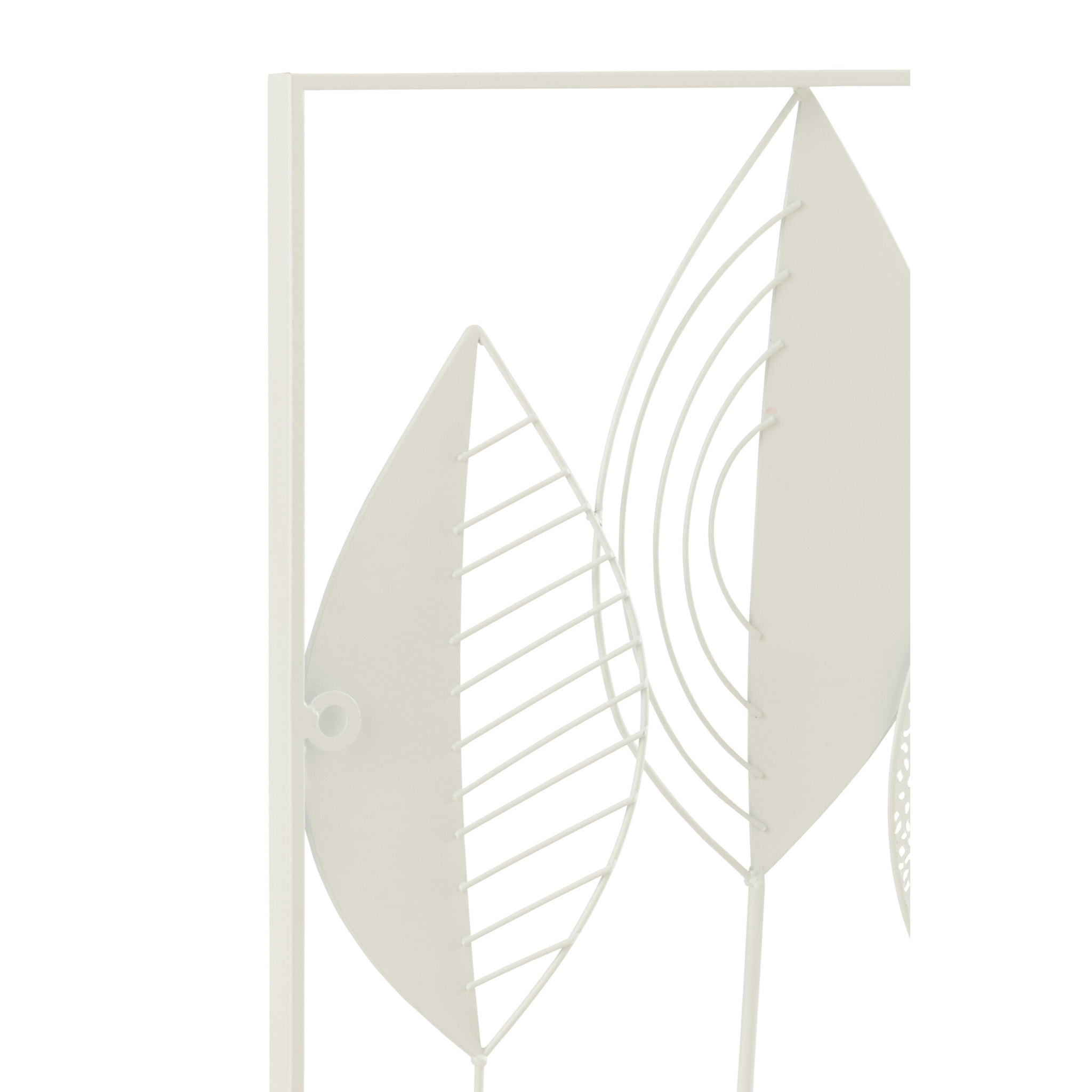 J-Line décoration murale Feuilles - métal/bambou - mix - large