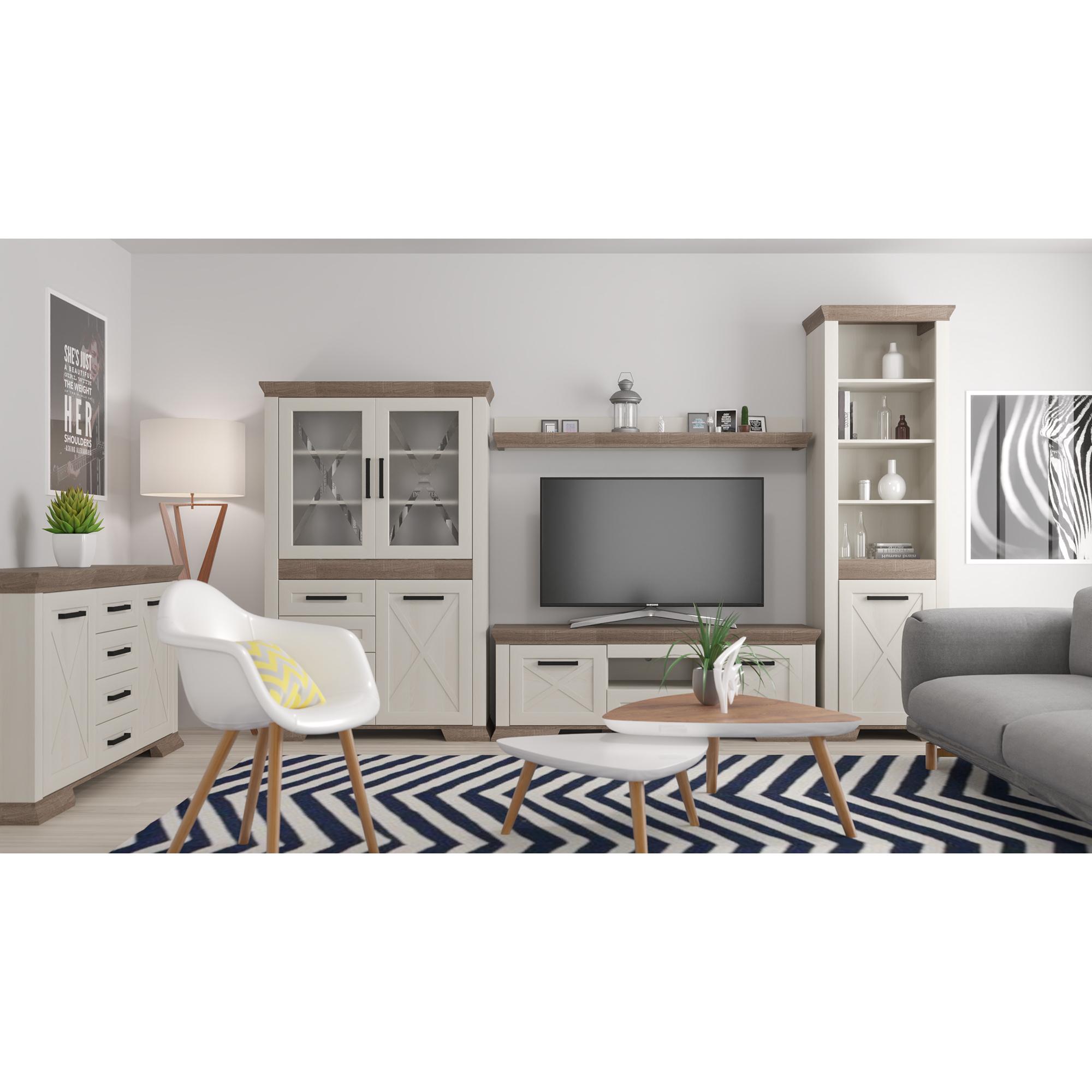 Mueble Bajo De Tv 2 Puertas 1 Cajón