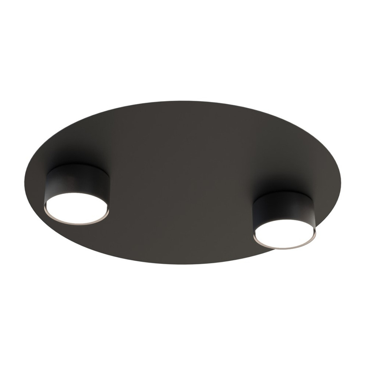 Lampada da soffitto BOLX in acciaio nero opaco