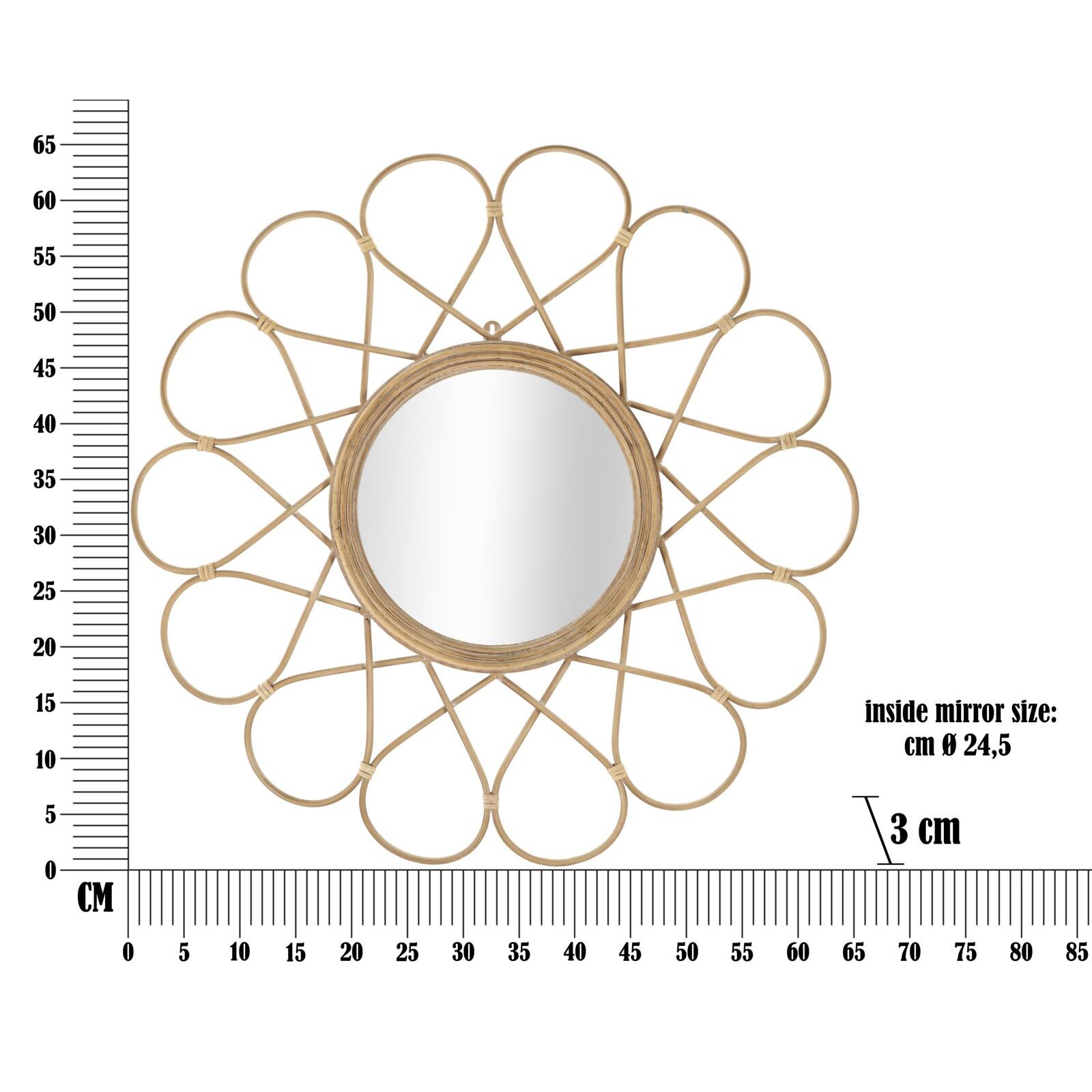 SPECCHIO DA MURO ALMERIA CM 65,5X3