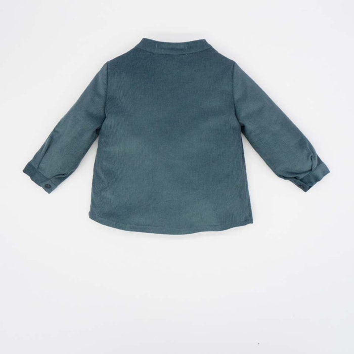 CAMISA CUELLO MAO MICROPANA AZUL