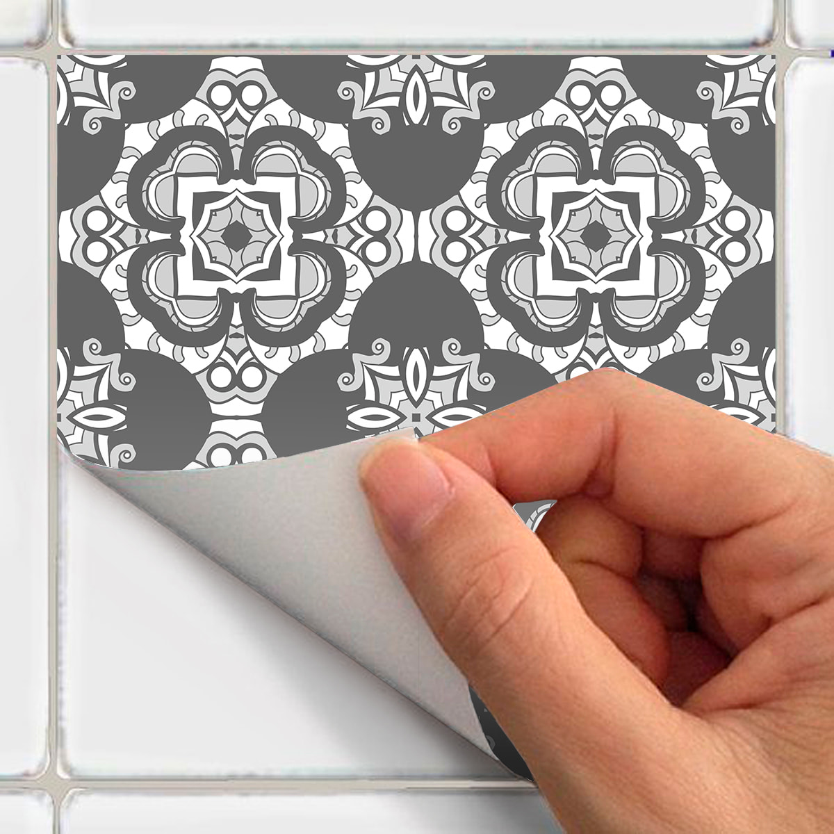 Stickers muraux - Sticker Mural Carrelage adhésif Cuisine Salle de Bain - 24 STICKERS CARRELAGES AZULEJOS VIOLETTINA