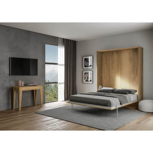 Cama abatible 160 vertical Kentaro Roble Natural