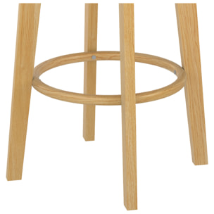 Tabouret de bar Vahina beige et bois clair 66 cm (lot de 2)